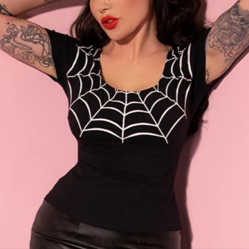 Spiderweb top by Vixen Micheline Pitt